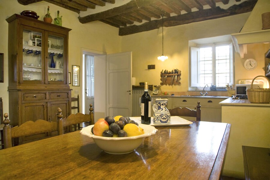 Gemütliches Esszimmer in der casa fiora in der Toskana