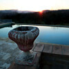 Abendstimmung am Pool der Villa Porciglia