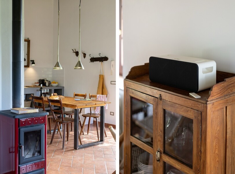 Vitrine mit Apple Musik Box in Casa Campori