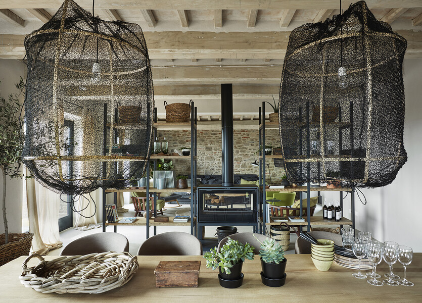 Esszimmer im Design Ferienhaus Casa Piegaro in Umbrien