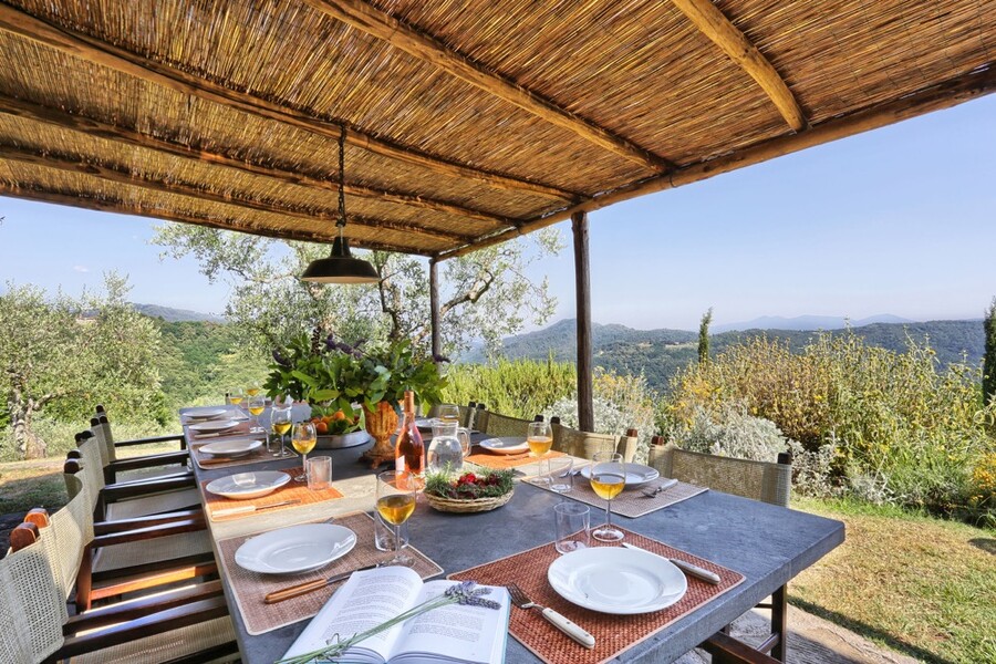 Pergola im Ferienhaus Toskana La Sorgente