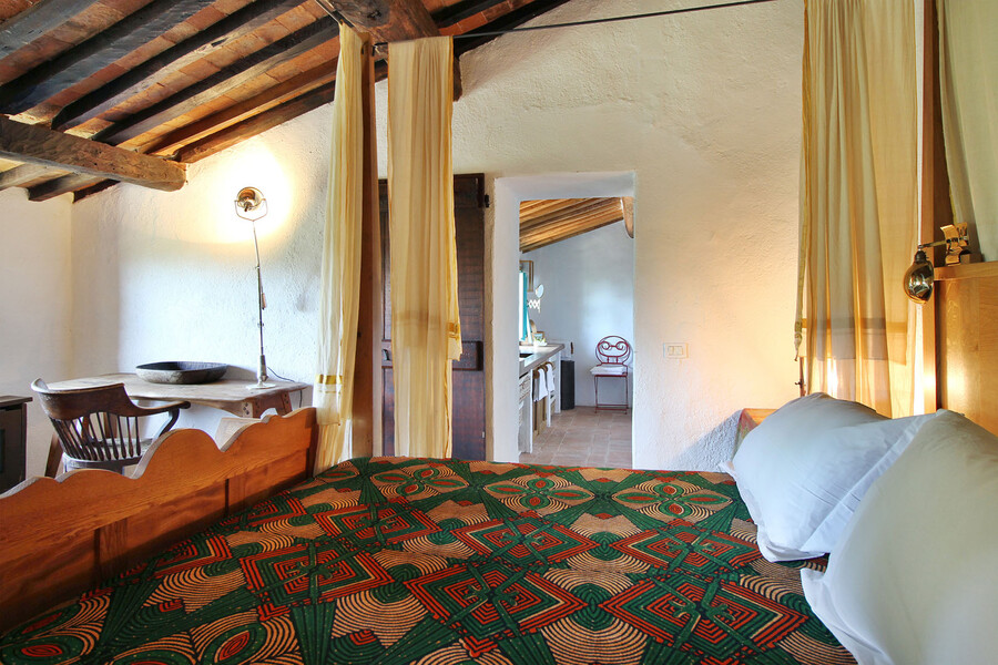 Schlafzimmer mit Charme in der Ferienvilla Macennere bei Lucca