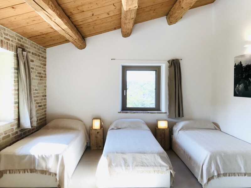 3 Bettzimmer im Ferienhaus Casa Fontegenga in den Marken