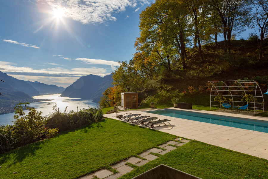 Villa Ponti Bellavista Difused Sun Autumn Pool