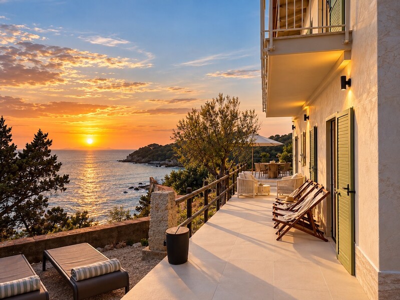 Roc villa tuscany castiglioncello - solarium .