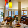 Villa Ponti Bellavista set table with google lights to view