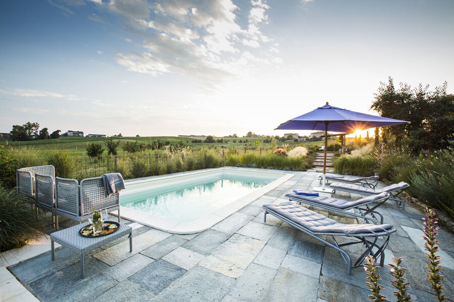Privater Pool im Ferienhaus im Piemont Cascina Monferrato