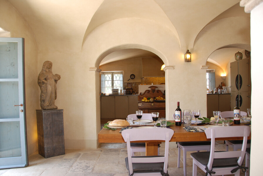 Esszimmer in der Villa in der Toskana Le Porciglia