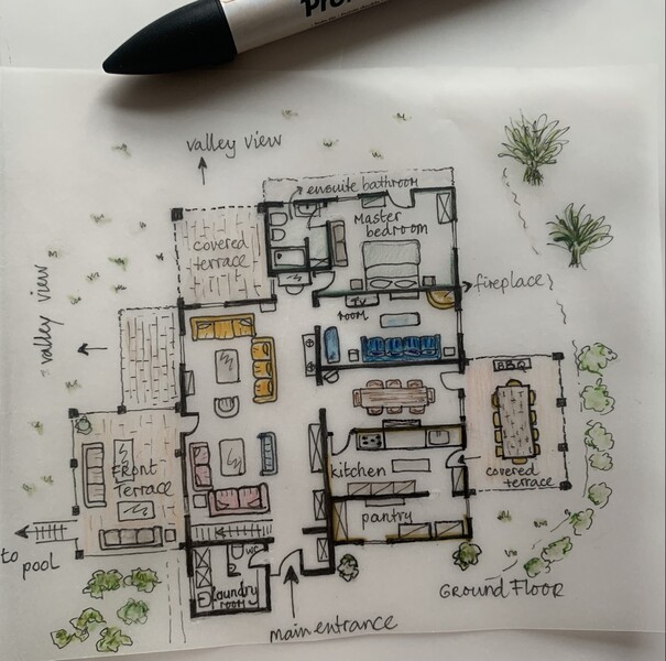 Ground floor plan Casale degli Olivi