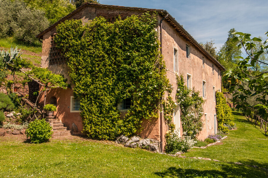 Ferienhaus bei Lucca in der Toskana mit schönem Garten mit Rasen