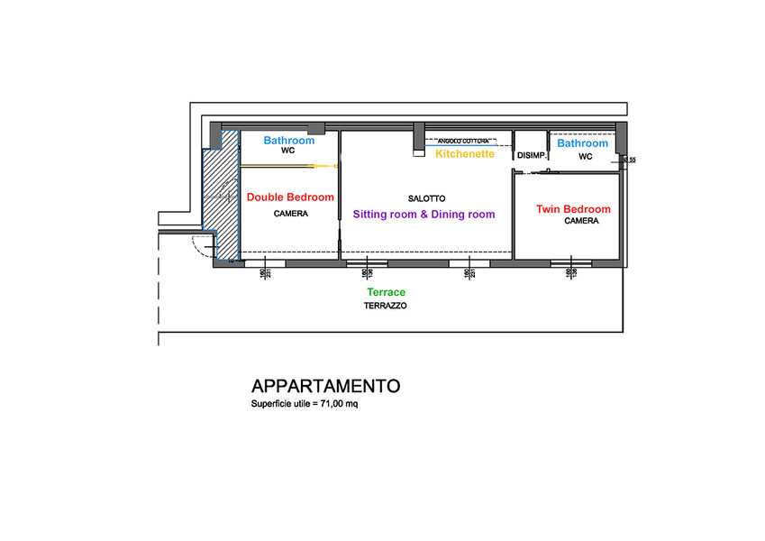 Villa Scimone Apartment floor map