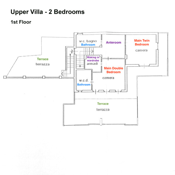 Villa Scimone Upper Villa First floor floormap