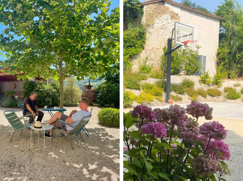 Villa Verdini Piemont schattige Plätze und Basketball