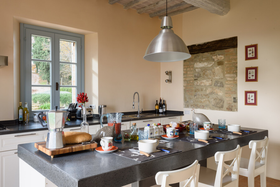 Ferienhaus mit grosser Küche in Umbrien ideal zum Kochen