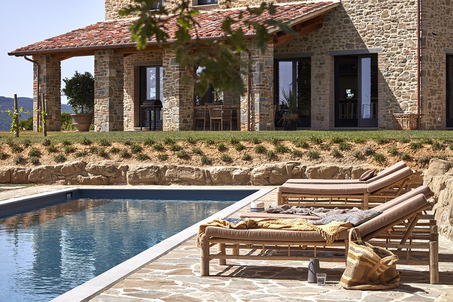 Beheizter Pool im Ferienhaus in Umbrien Casa Piegaro