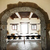 Large dining table in the villa in Umbria Casa Bramasole